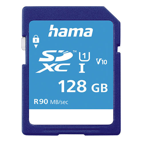 Hama 128GB SDXC Memory Card UHS-I Class 10 90MB/s Full HD Hama 128GB SDXC Memory Card UHS-I Class 10 90MB/s Full HD